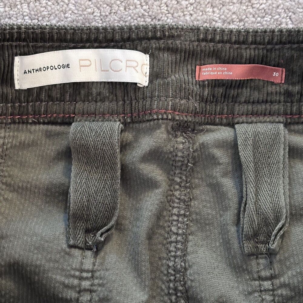 Anthropologie Pilcro 30 Bootcut Green Corduroy Trouser Pants Boho Hippie Goblin - Picture 10 of 14
